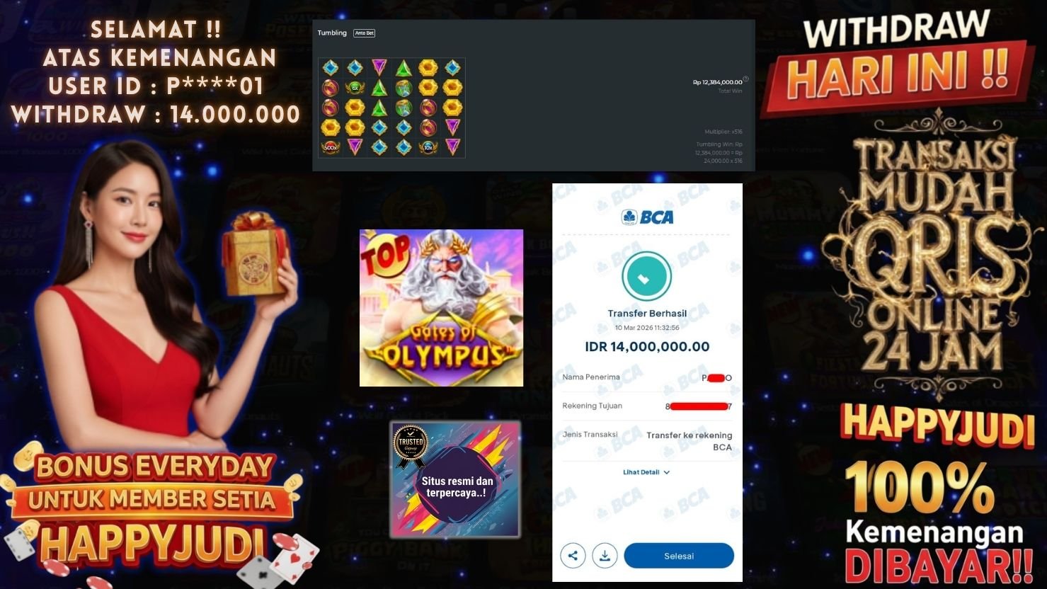 HAPPYJUDI JACKPOT SLOT GATES OF OLYMPUS